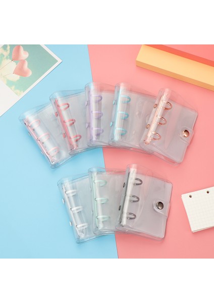 Papatya A-Mavi Stili Mini Dosya Klasörü 3 Delikli Gevşek Yaprak Dolum Defter Kapağı El Hesabı Günlüğü Halkalı Binder Iç Sayfalar Günlüğü Kitap (Yurt Dışından)