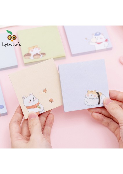 Chunri Tarzı Lytwtw'nin Sevimli Kawaii Hamster Ayı Yapışkan Notlar Bloknot Bookmarker Kırtasiye Ofis Okul Tedarik Planlayıcısı Sticker (Yurt Dışından)
