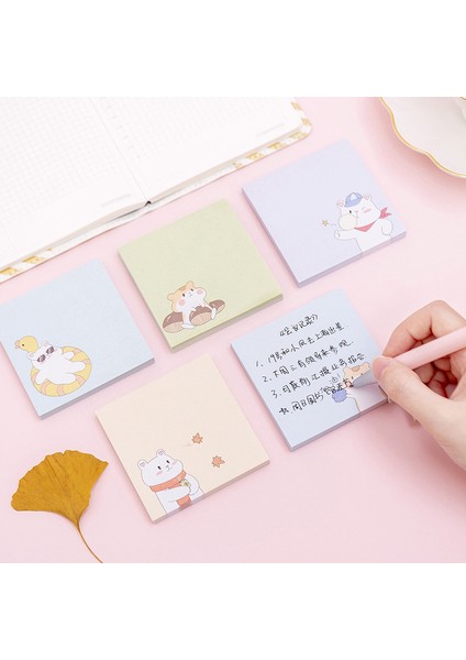 Chunri Tarzı Lytwtw'nin Sevimli Kawaii Hamster Ayı Yapışkan Notlar Bloknot Bookmarker Kırtasiye Ofis Okul Tedarik Planlayıcısı Sticker (Yurt Dışından)
