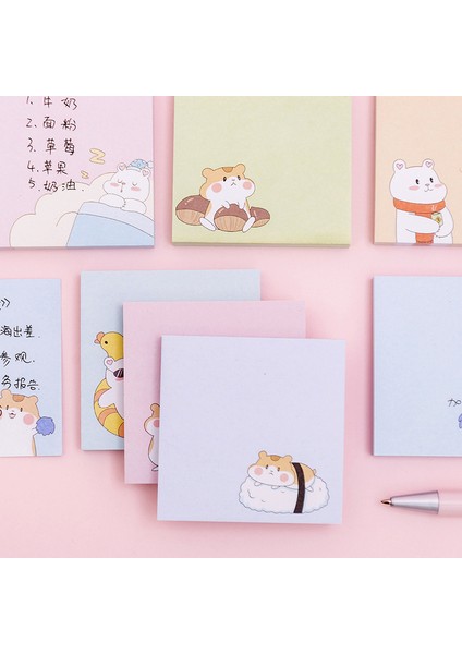 Chunri Tarzı Lytwtw'nin Sevimli Kawaii Hamster Ayı Yapışkan Notlar Bloknot Bookmarker Kırtasiye Ofis Okul Tedarik Planlayıcısı Sticker (Yurt Dışından)