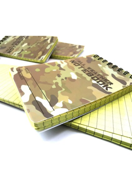B-12X7CM Stili Su Geçirmez Not Defteri Mini Dizüstü Açık Kamp Yazı Kağıdı Taktik Bloknot Yapılacaklar Listesi Pvc Kapak Bobin Yağmurda Not Defteri Yeni (Yurt Dışından)