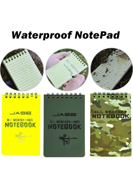 B-12X7CM Stili Su Geçirmez Not Defteri Mini Dizüstü Açık Kamp Yazı Kağıdı Taktik Bloknot Yapılacaklar Listesi Pvc Kapak Bobin Yağmurda Not Defteri Yeni (Yurt Dışından) fiyatları