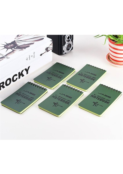 B-12X7CM Stili Su Geçirmez Not Defteri Mini Dizüstü Açık Kamp Yazı Kağıdı Taktik Bloknot Yapılacaklar Listesi Pvc Kapak Bobin Yağmurda Not Defteri Yeni (Yurt Dışından) fırsatları