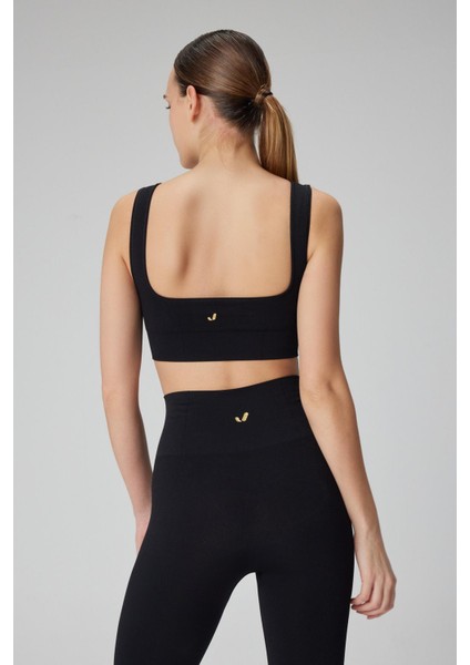 Holly Petek Desenli Kaplı Bra Siyah fırsatları