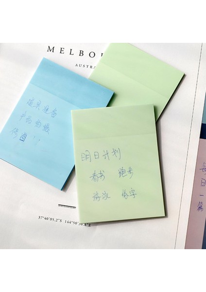 Haki Stili 50 Sheetspack Şeffaf Bloknot Su Geçirmez Yapışkan Not Yaratıcı Günlük Yapılacaklar Listesi Kağıt Okul Ofis Kırtasiye Malzemeleri (Yurt Dışından) modelleri