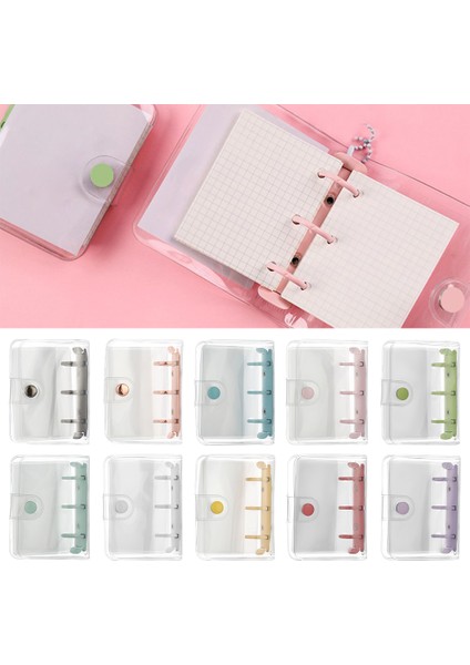 B-Izgara 80 Yaprak Stili Mini Dosya Klasörü 3 Delikli Gevşek Yaprak Dolum Defter Kapağı El Hesabı Günlüğü Halkalı Binder Iç Sayfalar Günlüğü Kitap (Yurt Dışından)
