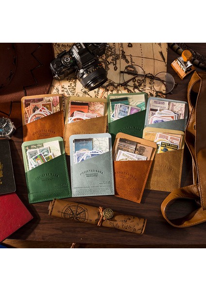 Bir Stil Vintage Ortaçağ Turu Scrapbooking Malzeme Kağıt ve Dıy El Sanatları Günlük Tutma Malzemeleri Için Deri Paketli Etiket Seti (Yurt Dışından) fiyatları