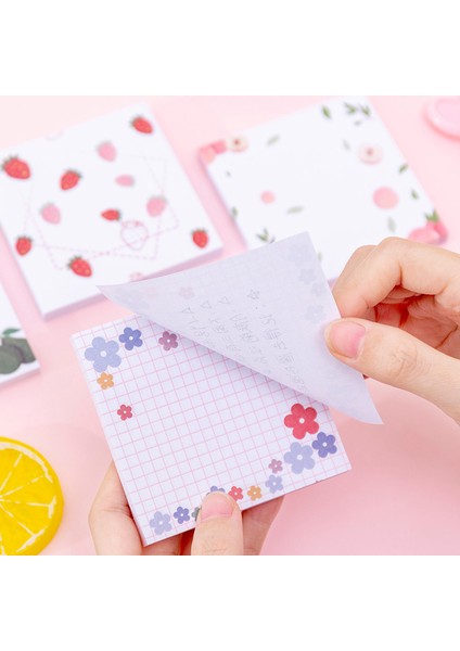 No.1 Tarzı Kawaii Çiçek Yaratıcı Bloknot Öğrenci Yapışkan Notlar Friut Not Defteri Ofis Planlayıcısı Dekorasyon Okul Kırtasiye Malzemeleri (Yurt Dışından)