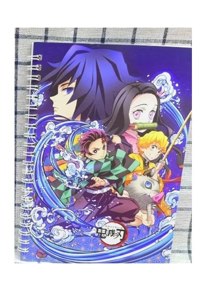 Sarı Stil Anime Demon Slayer Kimetsu No Yaiba Kamado Tanjirou Nezuko A5 Bobin Defter Öğrenci Günlüğü Not Defteri Satır Iç Sayfalar (Yurt Dışından)