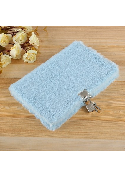Mavi Stil A5 Kilit Okul Hediye ile Yeni A5 Yaratıcı Güzel Öğrenci Peluş Günlüğü Kitap Defter (Yurt Dışından)