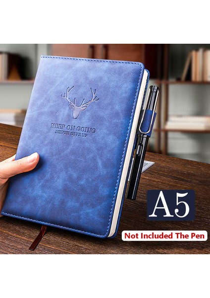 B Tarzı A5 360 Sayfa Ekstra Kalın Balmumu Hissi Veren Deri A5 Günlük Defter Günlük Ofis Çalışma Defter Defter Günlüğü Okul Malzemeleri (Yurt Dışından)