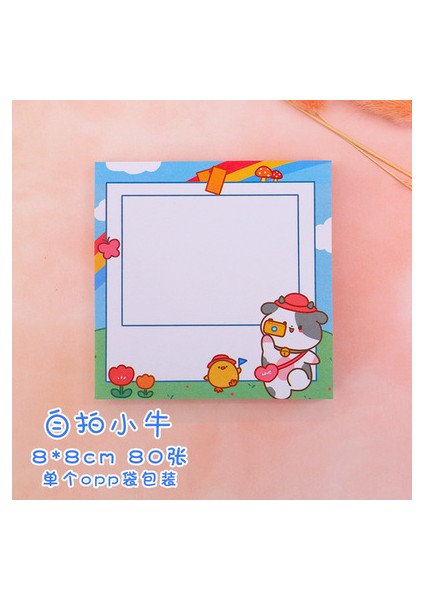 No.4 Tarzı 80 Yaprak Sevimli Karikatür Buzağı Günlüğü Bloknot Kawaii Mesaj Notları Dekoratif Not Defteri Not Kağıdı Memo Kırtasiye Ofis Malzemeleri (Yurt Dışından)