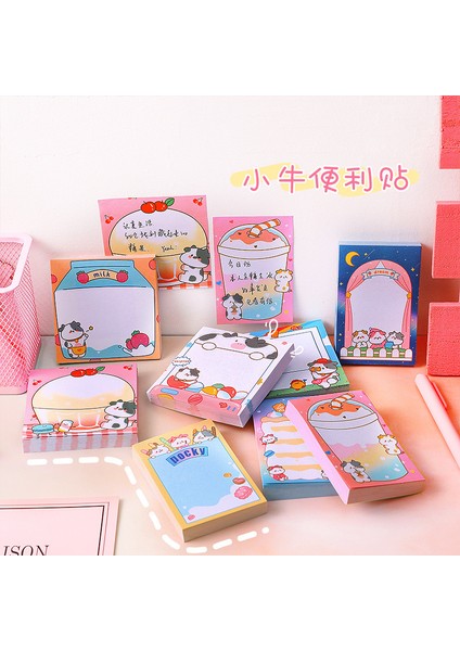 No.4 Tarzı 80 Yaprak Sevimli Karikatür Buzağı Günlüğü Bloknot Kawaii Mesaj Notları Dekoratif Not Defteri Not Kağıdı Memo Kırtasiye Ofis Malzemeleri (Yurt Dışından) fiyatları