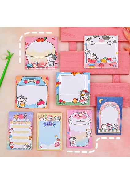 No.4 Tarzı 80 Yaprak Sevimli Karikatür Buzağı Günlüğü Bloknot Kawaii Mesaj Notları Dekoratif Not Defteri Not Kağıdı Memo Kırtasiye Ofis Malzemeleri (Yurt Dışından) indirimleri