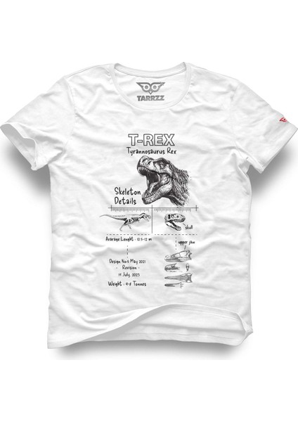 Anatomy T-Rex Tasarım T-Shirt Dinazor Baskılı Tasarım T-Shirt