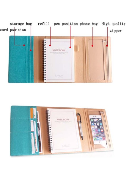 Gri Stil A5 A5 Gevşek Yapraklı Yaratıcı Defter Çok Fonksiyonlu Bobin Not Defteri Iş Hediye Kutusu Seti El Hesabı Deri Kılıf Defter Çantası (Yurt Dışından)