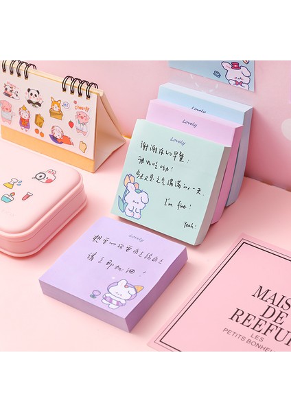 8 Kiraz Ayı Stili 80 Sayfa Nane Tavşan Yapışkan Notlar Sevimli Tavşan Öğrenci Karikatür Bloknotları Yırtabilir Kawaii Kırtasiye Ofis Okul Malzemeleri Defter (Yurt Dışından)