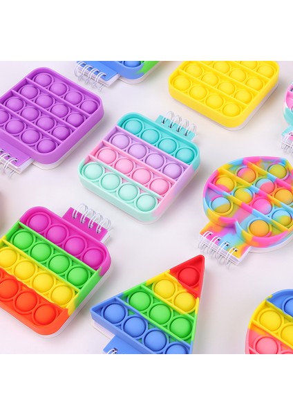 Mini Defter O Tarzı Mini Kawaii Dizüstü Bilgisayarını Pop Kabarcık Fidget Duyusal Defterler Kolay Taşıma Noel Festivali Için Not Defterleri Öğrenci Okul Hediyesi (Yurt Dışından)