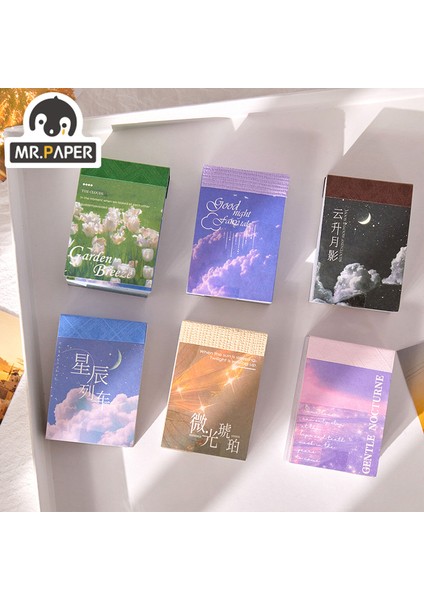 F Stili Mr.paper 6 Desigk Up The Light Bere Sticker Book Star Train Series Sticker Mini Creative Manual Dekoratif Sticker Book (Yurt Dışından) modelleri