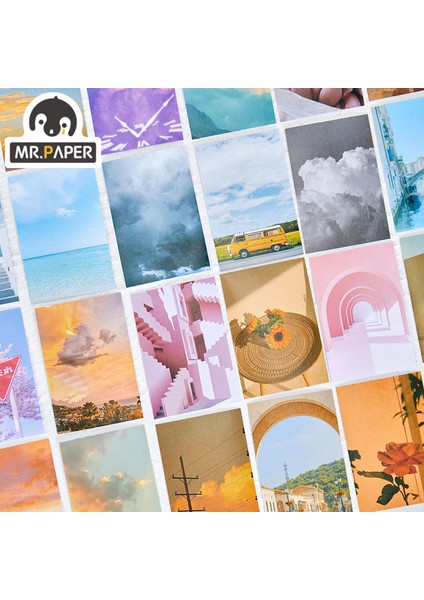 F Stili Mr.paper 6 Desigk Up The Light Bere Sticker Book Star Train Series Sticker Mini Creative Manual Dekoratif Sticker Book (Yurt Dışından) indirimleri