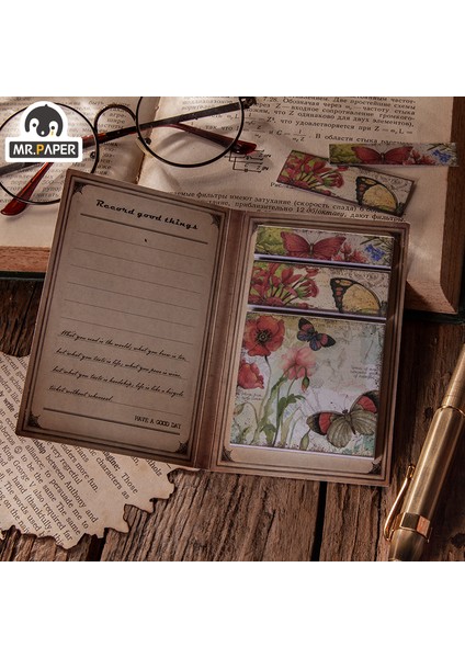 B Tarzı Mr.paper 8 Tasarım Zamanı Alıntıları Serisi Retro Not Etiketleri Not Defteri Günlüğü Yaratıcı Kendinden Yapışkanlı Not Defteri (Yurt Dışından)