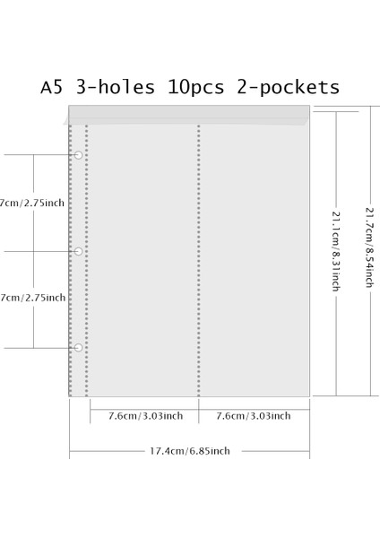 10 Adet 2 Cep 721 Tarzı Plrbok Eces A Cepler 3 Delik Şeffaf Halka Binder Dolum Kol Fotoğraf Kartları Defter Fotoğraf Albümü Sayfa Kartı Günlüğü Çizim (Yurt Dışından)