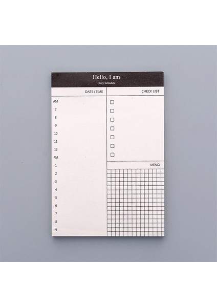 B Tarzı Günlük Haftalık Planlayıcı Gündem Defter Yırtılabilir Not Yapılacaklar Listesi Hedefler Alışkanlık Programları Not Not Kırtasiye Ofis Okul Malzemeleri (Yurt Dışından)