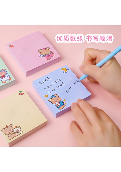 C Stili ve Sevimli Çizgi Ayı Yapışkan Mesaj Notları Bloknot Günlüğü Sabit Pullar Karalama Defteri Dekoratif Kawaii N Kez Yapışkan (Yurt Dışından)