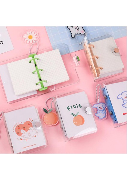 Sarı Stil Şeffaf 3 Halka Mini Gevşek Yapraklı Dizüstü Öğrenci Taşınabilir El Kitap Halka Bağlayıcı Okul Malzemeleri Kırtasiye (Yurt Dışından) fiyatları