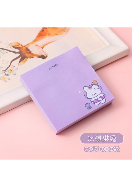 1 Dondurma Tavşan Stili 80 Sayfa Nane Tavşan Yapışkan Notlar Sevimli Tavşan Öğrenci Karikatür Bloknotları Yırtabilir Kawaii Kırtasiye Ofis Okul Malzemeleri Defter (Yurt Dışından)