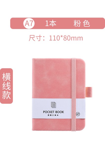 A7 Pembe Tarzı Mini Cep A7 Ciltli Defter Günlüğü Dergisi Retro Eet Kalınlaşmak Bloknot Günlük Haftalık Planlayıcısı Defter Okul Kırtasiye (Yurt Dışından)