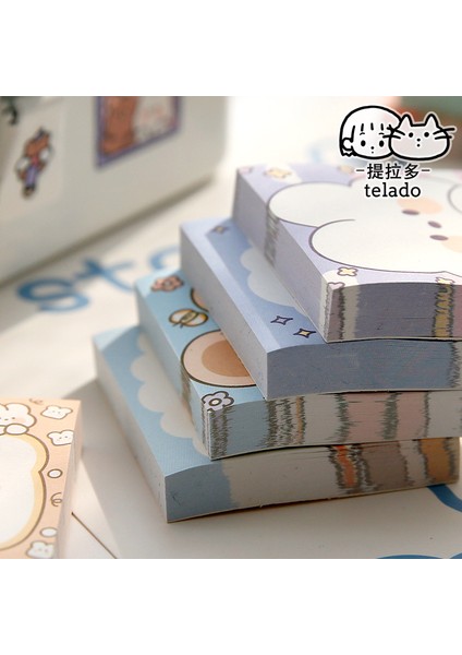 Bir Stil Eets Tereyağı Tavşan Günlüğü Yapışkan Mesaj Notları Bloknot Günlüğü Sabit Pullar Karalama Defteri Dekoratif Kawaii N Kez Yapışkan (Yurt Dışından) fırsatları