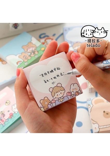 Bir Stil Eets Tereyağı Tavşan Günlüğü Yapışkan Mesaj Notları Bloknot Günlüğü Sabit Pullar Karalama Defteri Dekoratif Kawaii N Kez Yapışkan (Yurt Dışından) indirimleri