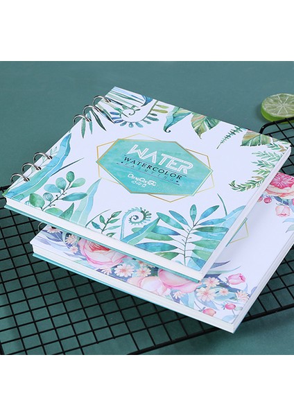 ÇIÇEK-20CM Tarzı Suluboya Resim Eskiz Defteri Için Spiral Defter 40 Sayfa Boş Kağıt 300GSM Gevşek Yaprak Günlüğü Ofis Okul Malzemeleri Kırtasiye (Yurt Dışından)