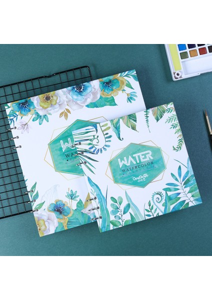 ÇIÇEK-20CM Tarzı Suluboya Resim Eskiz Defteri Için Spiral Defter 40 Sayfa Boş Kağıt 300GSM Gevşek Yaprak Günlüğü Ofis Okul Malzemeleri Kırtasiye (Yurt Dışından)