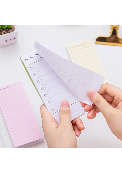 B Tarzı 30 Yaprak Defter Renkli Basit Planlayıcı Defteri Haftalık Öğrenci Ofisi Kırtasiye Yapılacaklar Listesi Yapışkanlı Yapışkan Notlar Bloknot (Yurt Dışından) fırsatları