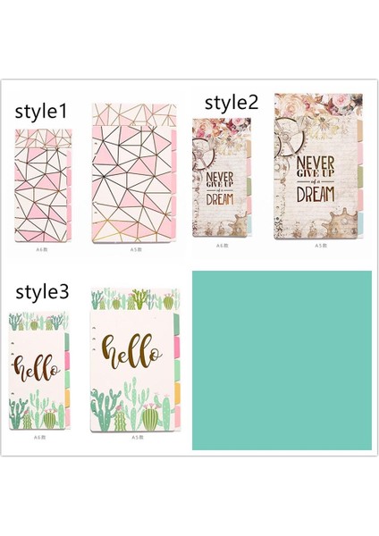 Desen 10 Stili A5 Kağıt Indeks Bölücü A5 A6 Binder Planlayıcısı Için Sevimli 6 Delik Defter Kırtasiye Şeker Defter Kağıt Bölücü Aksesuarları (Yurt Dışından)