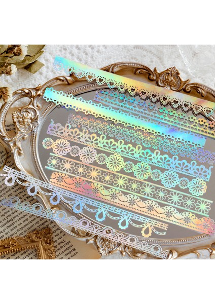 E 90-120MM Stili Romantik Altın Varak Gökkuşağı Gül Renk Hollow Dantel Scrapbooking Kağıdı Fotoğraf Albümü Dekorasyonu Için Scrapbooking Dıy Craft (Yurt Dışından) fırsatları