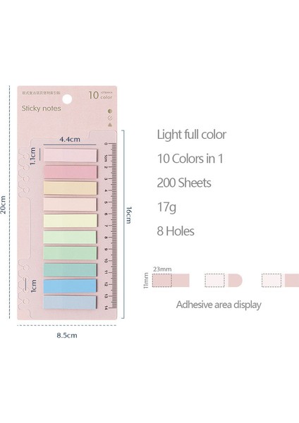 Açık Renkli Stil Kawaii Kombinasyonu Yapışkan Notlar Seti Kırtasiye Bloknot Imi Yapışkanlı Not Defteri (Yurt Dışından)