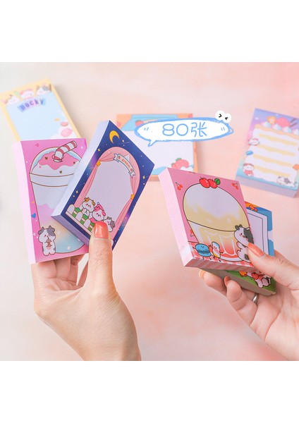 R Stili 80 Yaprak Öğrenci Kız Bloknot Mesajı Yapıştırmak Için N Kez Yırtabilir Yapışkan Not Yapışkan Sekmeler Sevimli Not Defteri Bloknotlar (Yurt Dışından) fırsatları