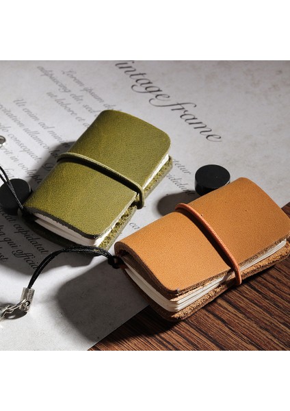 Siyah Stil El Yapımı Vintage Deri Mini Defter Sevimli Seyahat Programı Günlüğü Haftalık Günlük Planlayıcı Organizatör Defter Kawaii Kırtasiye (Yurt Dışından) modelleri