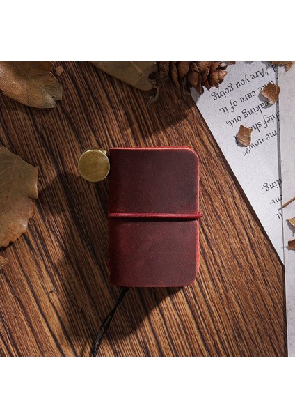 Siyah Stil El Yapımı Vintage Deri Mini Defter Sevimli Seyahat Programı Günlüğü Haftalık Günlük Planlayıcı Organizatör Defter Kawaii Kırtasiye (Yurt Dışından) indirimleri