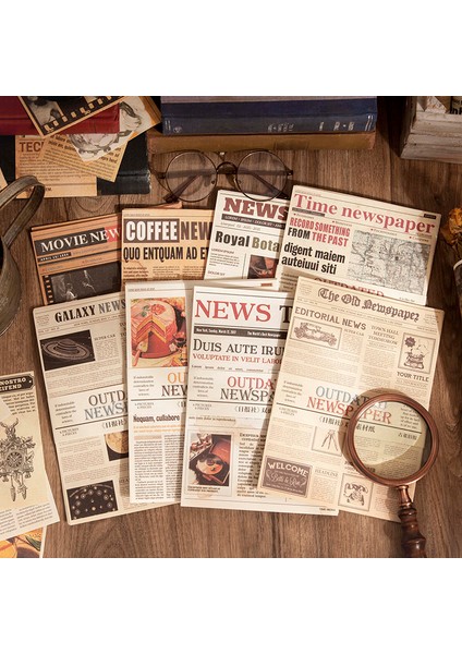 F Stili Dimeets Gazete Serisi Çift Taraflı Malzeme Kağıt Retro El Gözyaşı Kağıt Dıy Imi Deco Bullet Dergiler Scrapbooking (Yurt Dışından) fiyatları