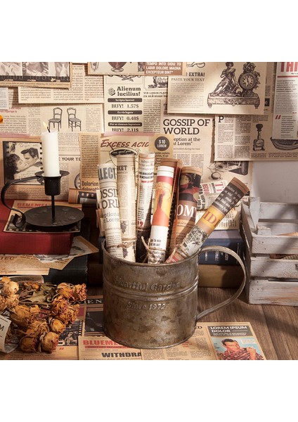 F Stili Dimeets Gazete Serisi Çift Taraflı Malzeme Kağıt Retro El Gözyaşı Kağıt Dıy Imi Deco Bullet Dergiler Scrapbooking (Yurt Dışından) modelleri