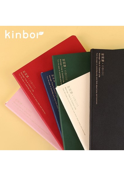 1pc Açık Sarı Stil A5 Kinbor Bir Zaman Planı Planlayıcısı Zaman Çizelgesi Planlayıcısı Kitap Eets Yumuşak Pu Deri Saf Renk Aylık Haftalık Gündem A5 Zamanlayıcı (Yurt Dışından) modelleri