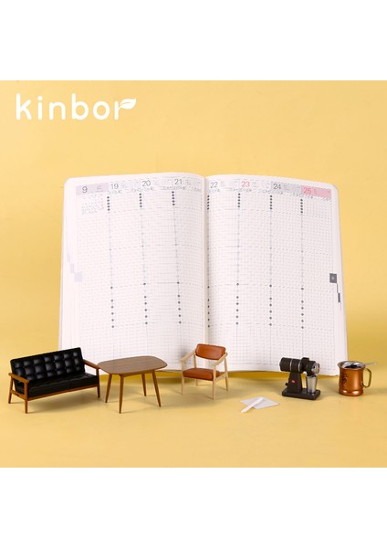 1pc Açık Sarı Stil A5 Kinbor Bir Zaman Planı Planlayıcısı Zaman Çizelgesi Planlayıcısı Kitap Eets Yumuşak Pu Deri Saf Renk Aylık Haftalık Gündem A5 Zamanlayıcı (Yurt Dışından) indirimleri