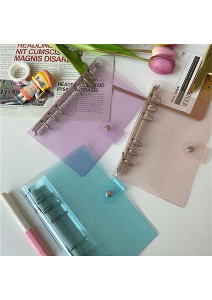 A5 4 Izgara Çanta Stili A5 Mınkys A7A6A5 Gül Altın Mor Mavi Glittery Bling Binder Defter Kapağı Günlüğü Gündem Planlayıcısı Bullet Kapak Okul Kırtasiye (Yurt Dışından)