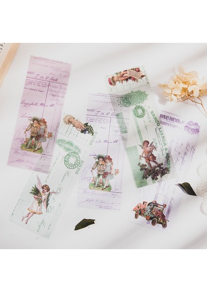 B Tarzı Dimeets Retro Sanat Uzun Şerit Serisi Bloknot Dekoratif Scrapbooking Dıy Günlüğü Albümü Vintage Kolaj Malzeme Kağıt Kitap (Yurt Dışından) indirimleri