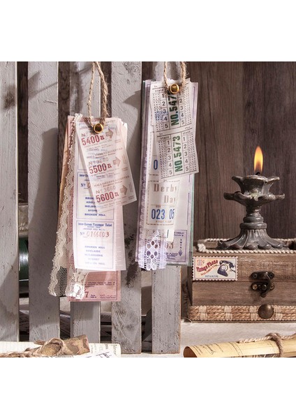 G Tarzı Journamm Ack Retro Turnusol Kağıdı Bilet Serisi Önemsiz Dergisi Için Malzeme Kağıt Dıy Kırtasiye Scrapbooking Deco Memo Kağıdı (Yurt Dışından) fırsatları