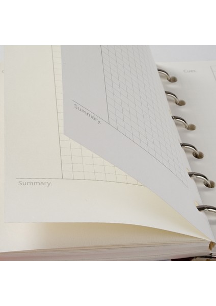 Cornell Tarzı A7 A7 Gevşek Yapraklı Defter Dolum Spiral Bağlayıcı Planlayıcı Iç Sayfa Kağıt Içi Süt Ürünleri Haftalık Aylık Plan Yapılacaklar Çizgi Nokta Izgarası (Yurt Dışından) modelleri